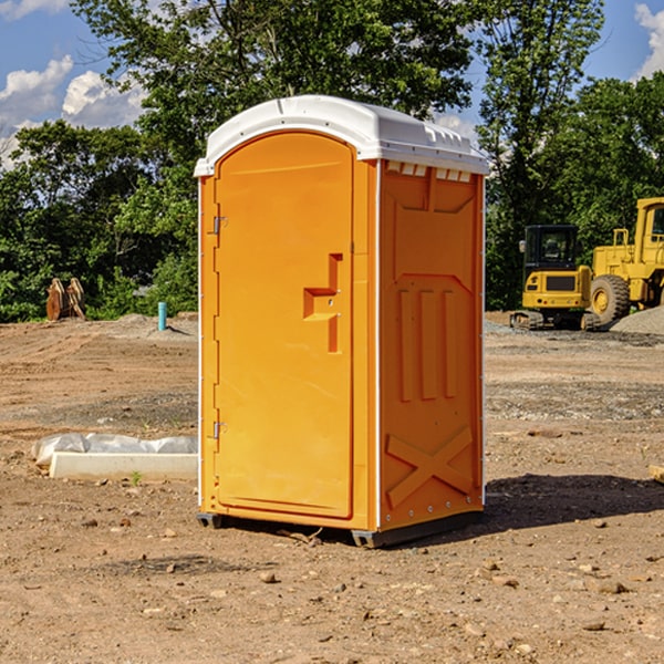 how often are the portable restrooms cleaned and serviced during a rental period in Cherry